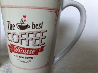 Set Of 2 Oversized 20 Oz Coffee Mug Cup Boston Warehouse Trading Corp 6.  25” Tall 3