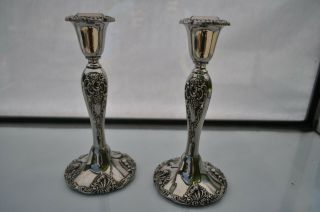 Godinger Silver Plated Candlesticks - Set Of 2