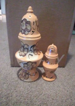 Vintage Ceramic Hand Painted Salt And Pepper Shakers