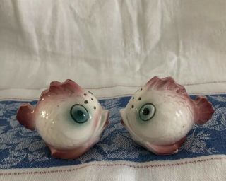 Vintage Fish Salt And Pepper Shakers Made In Japan Colorful