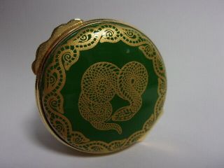 A Vintage Halcyon Days Enamel Box,  " Year Of The Snake ".
