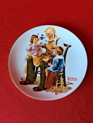 Norman Rockwell Collector Plate " The Toy Maker " - 6 - 1/2 "