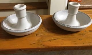 Haganas Candle Stick Holders Keramik Pottery Set Of 2