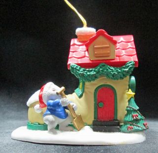 Westmar Industries Shoe House Mouse Shoveling Snow Christmas Ornament 1997