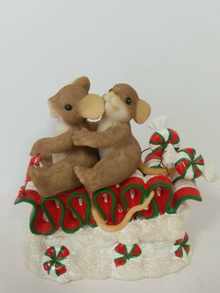 Enesco Charming Tails " The Holidays Are One Sweet Ride ".