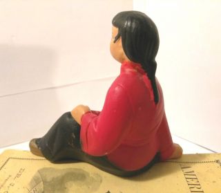 1950 ' s CHALK WARE Mid Century Modern Oriental Figurines SHELF SITTERS MCM 3