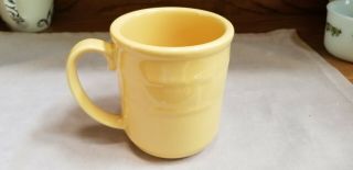Longaberger Woven Traditions Pottery Coffee Mug Butternut Yellow Made In Usa