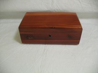 Vintage Small Lane Cedar Wood Trinket Box