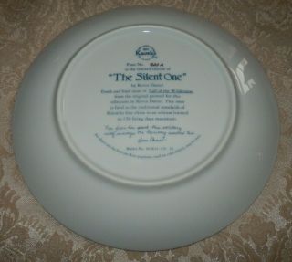 Vintage 1987 Knowles THE SILENT ONE Grey Wolf & Pups Plate KEVIN DANIEL w/COA 3