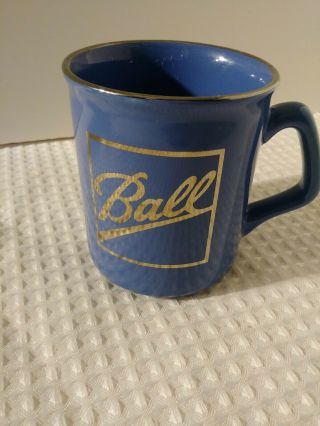 Blue Ball Coffee Tea Mug Ball Jar Fan Collector Mug