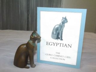 The Franklin Curio Cabinet Cat Figurine Egyptian