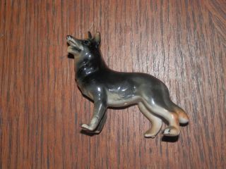 Vintage Bone China 3.  5” Miniature German Shepherd Dog Figurine