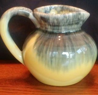 Yellow Grey Pitcher With Handle Painted Ineke Cemmle Rc Handmade