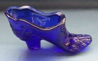 Mosser Glass Beaded Edge Ribbon Shoe Slipper (cobalt Blue)