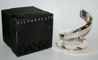 Vintage Danish Modern Dansk Silver Spiral 12 Taper Candle Stick Holder Jhq