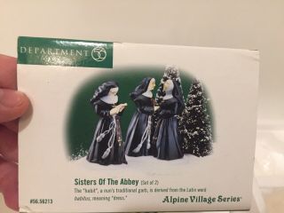 Department 56 Alpine Village Series Sisters Of The Abbey 56213 Figurines