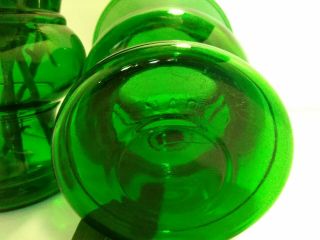 Vintage NAPCO Green Glass Floral Vase 1172 Cleveland OH RARE 2 for 1 price. 5