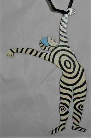 Cirque Du Soleil Aquatic Zebra Metal Hanging Ornament by Judie Bomberger 2