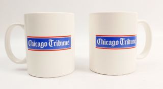 Vintage Chicago Tribune Advertising Coffee Mugs Made In China