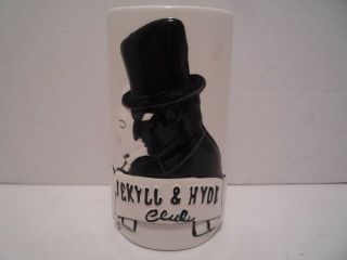 Vintage Jekyll And Hyde Club Tiki Mug Black White Embossed Dw5308w York Htf