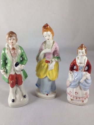 Vintage Victorian Style Figurines Hand Painted Made In Occupied Japan
