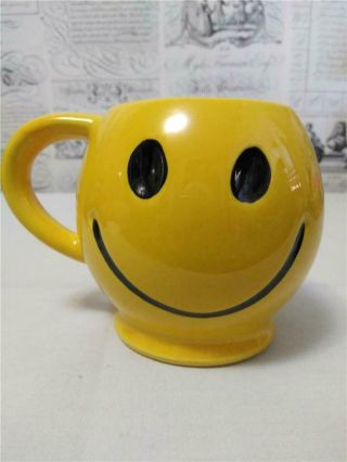 Vintage Mccoy Pottery Bright Yellow Smiley Happy Face Mug Ex Cond