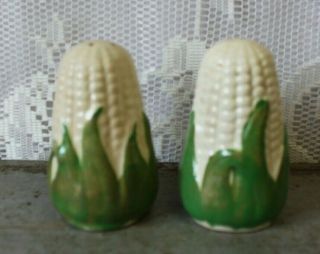 Vintage Shawnee Pottery Corn Queen Salt And Pepper Shakers 3 1/4 "