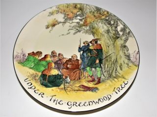 Vintage Royal Doulton Plate " Under The Greenwood Tree " Style 3751 - Robin Hood