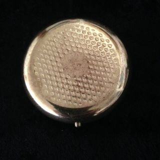 VINTAGE CLOISSONE ROUND PILL BOX WITH MIRROR ENAMEL ROSE & BUTTERFLY DESIGN 5