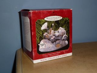 1999 Hallmark Keepsake X - Mas Ornament Lunar Rover Vehicle Flickering Light Box