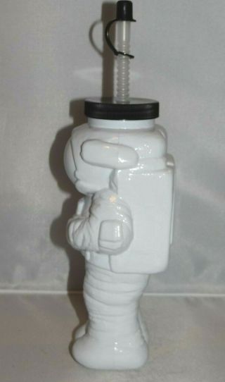 Astronaut Space Man Plastic Cup Twist Top Cap and Straw Space Camp 1997 Made USA 2