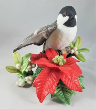 Lenox 1997 Christmas Chickadee Fine Porcelain Limited Edition Bird Figurine