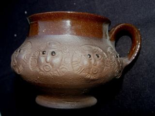 Unique Handmade Pottery Squat Coffee Cup,  Dybdahl Danmark