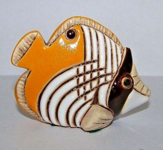 Artesania Rinconada Uruguay Butterfly Fish Art Pottery Figurine (308)