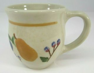 Vintage Longaberger Coffee Mug Tea Cup Fruit Medley Pottery Made In The Usa