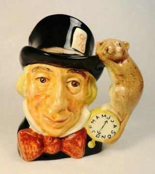 The Mad Hatter Toby Jug Royal Doulton England 1964 Hand Painted Med.  4 - 1/2 " Tall