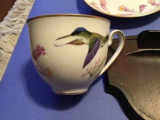 Hummingbirds Of The World Tea Cup Saucer Franklin Fine Bone China 1979 Vtg.