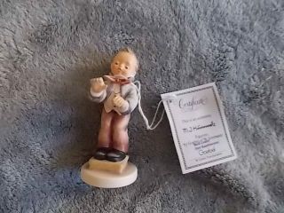 1985 Goebel Hummel 3 " Porcelain Mini Figurine Band Leader Hum 129/4/0