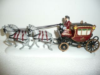 Vtg 1986 Dept 56 Dickens Village - Royal Coach 55786 Horse & Carriage Retired