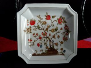 Vintage Andrea By Sadek Square Dish 8 " Ceramic 9353 Tree And Flower Ec