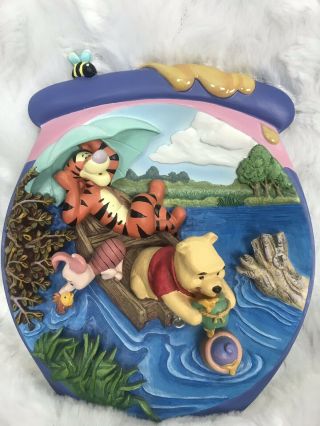 Winnie The Pooh 3d Plate By Bradford Exchange Fishing For A Little Something