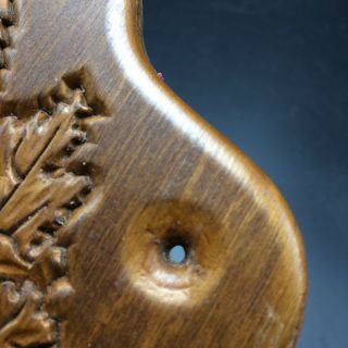 Vtg Wood Souvenir Spoon Rack Holder Displays 16 Top Has Country Mill Scene Hangs 5