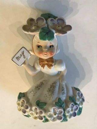 Vintage 1956 Napco May Girl Of The Month Figurine Ic1931