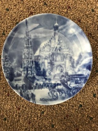 Kaiser Nurnberg Germany Echt Kobalt Christmas Collectors Plate