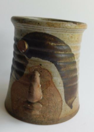 Vintage Southwestern Hand Crafted Indian Pottery Nose Mug Cup Signed