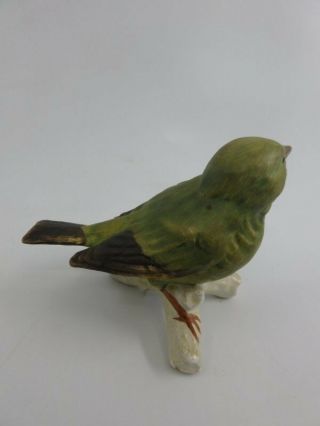 Vintage Goebel Green Finch Bird on Branch Figurine W Germany 38026 2