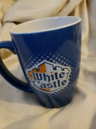 White Castle Mug,  Crave It Hot & Strong,  Bright Blue,  15 Oz. ,  2013,  Euc