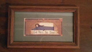 " God Bless This Home " Angel Picture By Linda Spivey 12 " L X 7 " W W/frame