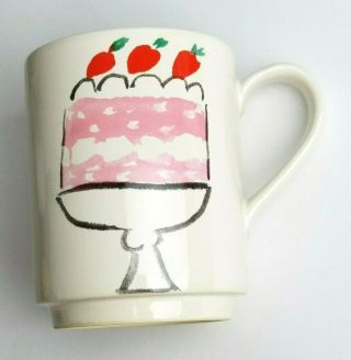 Kate Spade York Lenox Strawberry Short Cake Coffee Tea Cup Approx 4 " Tall