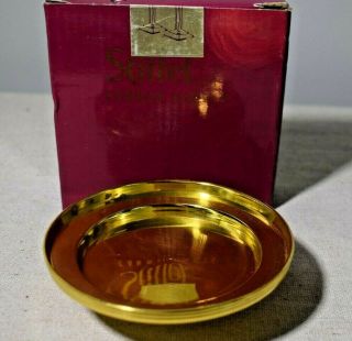 Stiffel Candlestick Adapter Converter 85696 Solid Polished Brass Pillar Candle